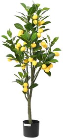 Albero Di Limoni Artificiale 136 Foglie 120 Cm Verde /
