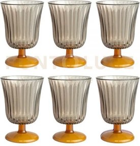 Set 6 bicchieri ginevra ambra