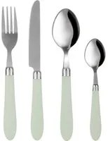 Set 24 posate Smooth in acciaio inox con manico menta