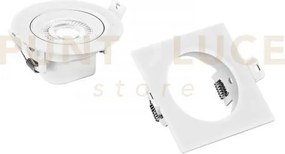 Incasso led sniper in fibre di plastica bianco 7w 660lm cct 3000k ...