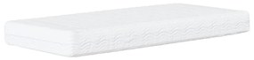 Letto con materasso crema 100x200 cm in tessuto