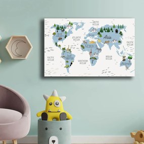 Quadro per bambini 45x70 cm Map - Wallity