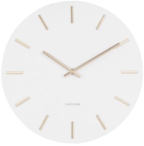 Orologio da parete bianco con lancette dorate , ø 30 cm Charm - Karlsson