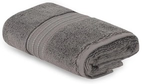 Asciugamano in cotone grigio scuro 50x30 cm Chicago - Foutastic