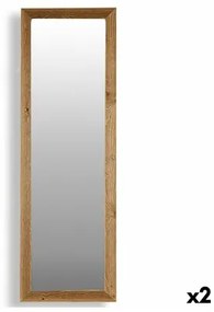 Specchio da parete Canada Marrone Legno Cristallo 48 x 150 x 2 cm (2 Unità)