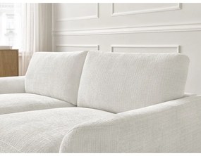 Divano angolare bianco (con penisola a sinistra/con chaise lounge) con rivestimento in ciniglia Leonore – Bobochic Paris