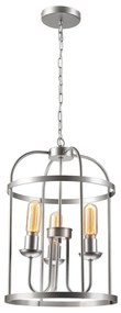 Lampadario a sospensione con catena CONSTANTINE 3xE27/60W/230V cromo