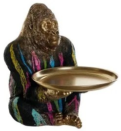 Statua Decorativa DKD Home Decor 38 x 46 x 50,5 cm Multicolore Gorilla