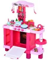 Cucina Giocattolo per Bambini con Utensili 78x29x87 cm Rosa