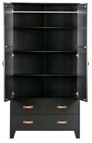 Armadio in pino nero 94x180 cm Dian - WOOOD