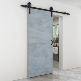 Porta scorrevole Cemento in alluminio grigio, L 92.5 x H 211.5 cm, con binario Rodeo Reversibile