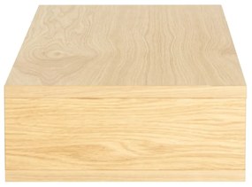 Comodino in rovere con ripiani in colore naturale Farsta - Woodman