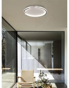 Plafoniera LED moderno Paige, bianco Ø 50 cm, luce naturale NOVECENTO