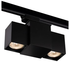 Shilo 6631 - Faretto per sistema a binario BIZEN 2xGU10/15W/230V nero
