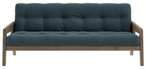 Divano letto in velluto a coste blu 204 cm Grab - Karup Design