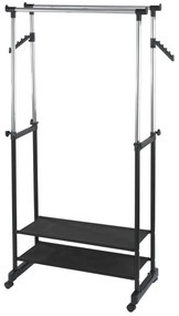 Appendiabiti telescopico/mobile in metallo nero All In - Wenko