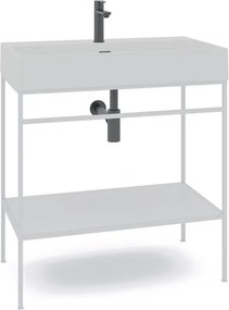 Mobile bagno da terra con lavabo L 80 x H 89 x P 45.5 cm bianco per vasca centrale Outline