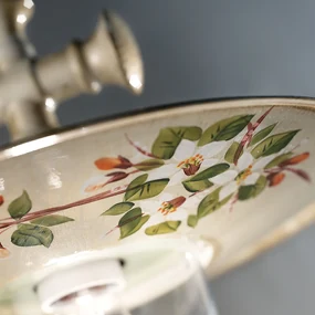 Sospensione Esterno Classica Genova Metallo E Ceramica Bianco Sfumato 1 Luce E27