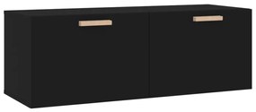 Mobile pensile nero 100x36,5x35 cm legno multistrato