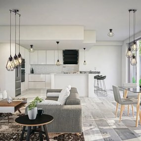 Lampadario a sospensione con cavo 1xE27/40W/230V nero