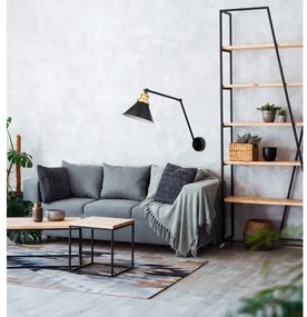 Applique FUNDO 1xE27/40W/230V nero/oro