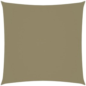 Parasole a Vela in Tela Oxford Quadrato 6x6 m Beige