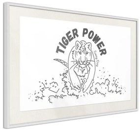 Poster  Inner Tiger  Cornice Quadri Cornice nera con pass-partout, Larghezza x Altezza Home decor 60x40