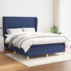 Giroletto A Molle Con Materasso Blu 140x190 Cm İn Tessuto /