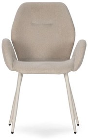 Set di sedie da pranzo beige in imbottito 2 pz Ansu – Marckeric