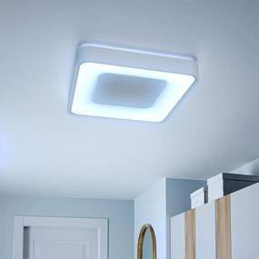 Plafoniera LED Quadrata 72W Ø480mm CCT Dimmerabile + Telecomando Bianca