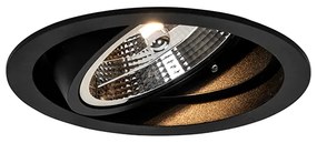 Set di 6 Faretto da incasso moderno nero regolabile - CHUCK 111