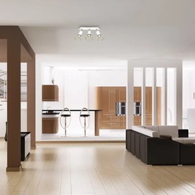 Faretto DANTE 3xGU10/25W/230V bianco/oro