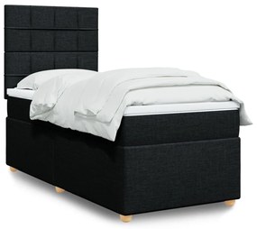 Giroletto A Molle Con Materasso Nero 80x200 Cm İntessuto /