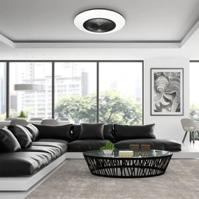 Plafoniera LED dimmerabile con ventilatore ARIA LED/38W/230V nero/bianco + tc