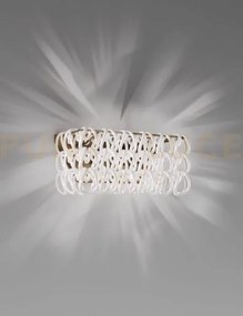 Giogali applique a parete 2 bianco e bronzo opaco 2 luci attacco e2...