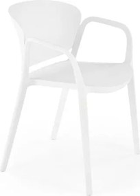 Sedia in plastica K491 in bianco