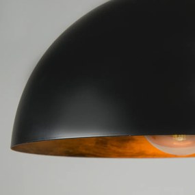 Lampada a sospensione industriale nera con oro 35 cm - Magna Eco