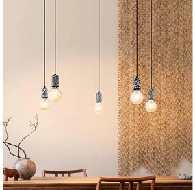 Eglo 43314 - Lampadario a sospensione con filo COULSDON 5xE27/10W/230V