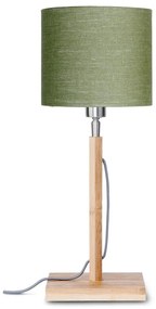 Lampada da tavolo con paralume verde e struttura in bambù Fuji - Good&amp;Mojo