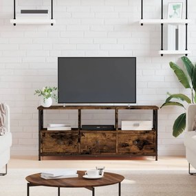 Mobile Tv Rovere Fumo 102x33x45 Cm İn Legno Multistrato E Ferro /