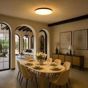 Plafoniera LED dimmerabile SIENA LED/80W/230V 3000-6000K Ø 75 cm nera + telecomando