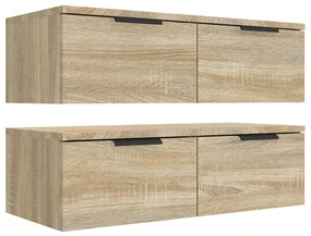 Mobili pensili 2 pz rovere sonoma 68x30x20 cm legno multistrato