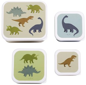 A Little Lovely Company - set di quattro scatole merenda - dinosauri
