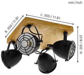 Eglo 49079 - Faretto GATEBECK 4xE14/40W/230V