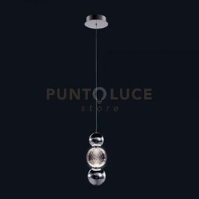Lampada a sospensione brillante, cromo, led 6w, lumen 750, 3000k, 2...