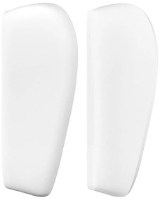 Testiera ad orecchio bianca 203x23x78/88 cm in similpelle