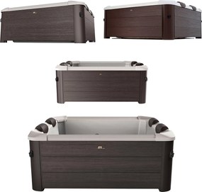 Vasca Idromassaggio da Esterno Spa Riscaldata 160x160x65 cm 6 Posti Wi-Fi Tribeca Smart...