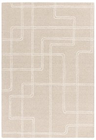 Tappeto in lana beige tessuto a mano 120x170 cm Ada - Asiatic Carpets