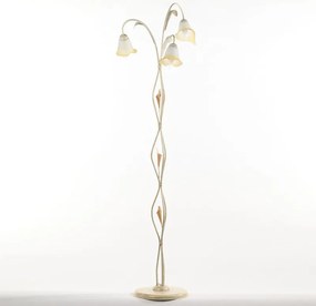 Lampada da terra Lucrezia avorio, H 165 cm, E14 3xMAX12W