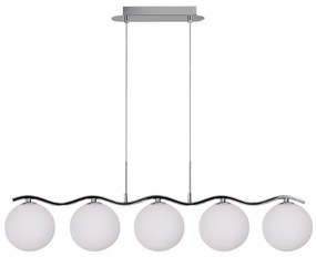 Lampadario a sospensione con filo RAMON 5xG9/40W/230V cromo lucido